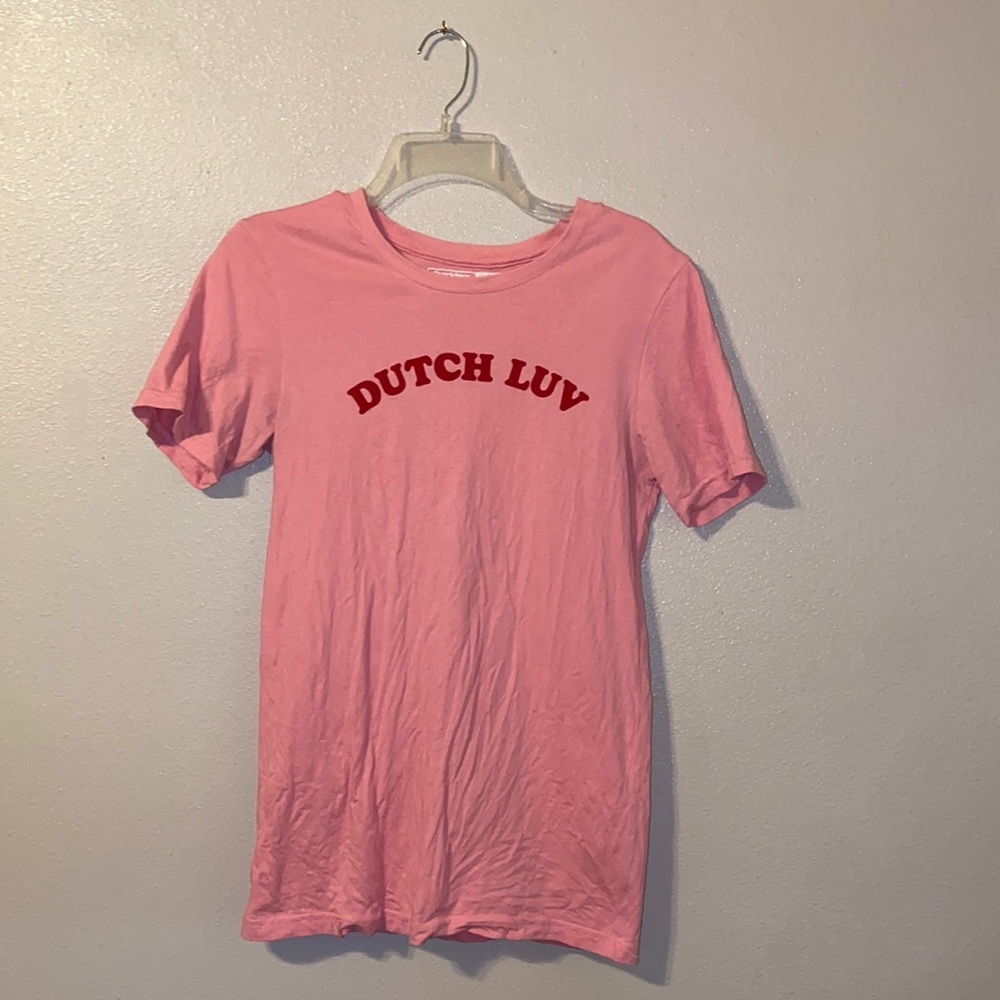 Dutch Bros Small Dutch Love Pink T-Shirt